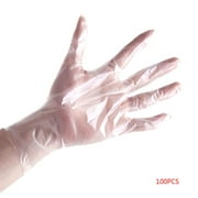 GXG 100pcs Disposable Gloves PE Garden BBQ Plastic Gloves Multifuction Restaurant Kitchen Accessories