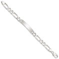 thumbnail image 2 of SS 8.5inch Polished Engravable Figaro Men's Link ID Bracelet, 2 of 5