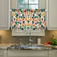 thumbnail image 2 of Yayeee Kitchen Curtains Tier Pair Light Filtering 27"x24" Rod Pocket Short Cafe Window Panel, Floral Blooms, 2 of 7