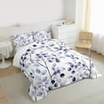 thumbnail image 3 of Castle Fairy Tree Leaves Twin Comforter Sets for Female Men,Botanical Plants Bedding Set, 3 of 8