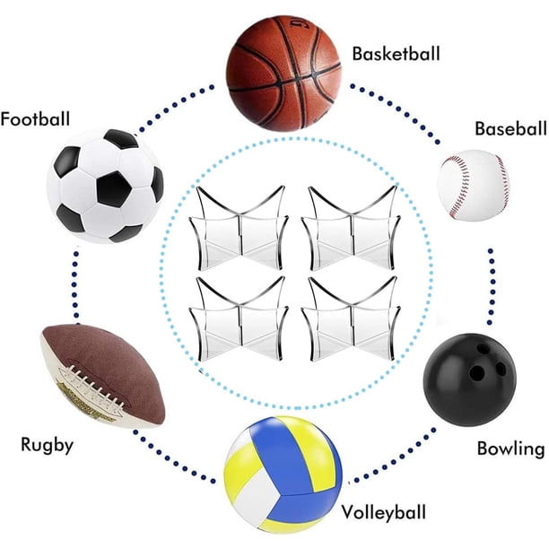 Soportes De Acrílico Para Pelotas Deportivas - Transparentes, Para Mostrar Balones De Fútbol, Baloncesto, Rugby…