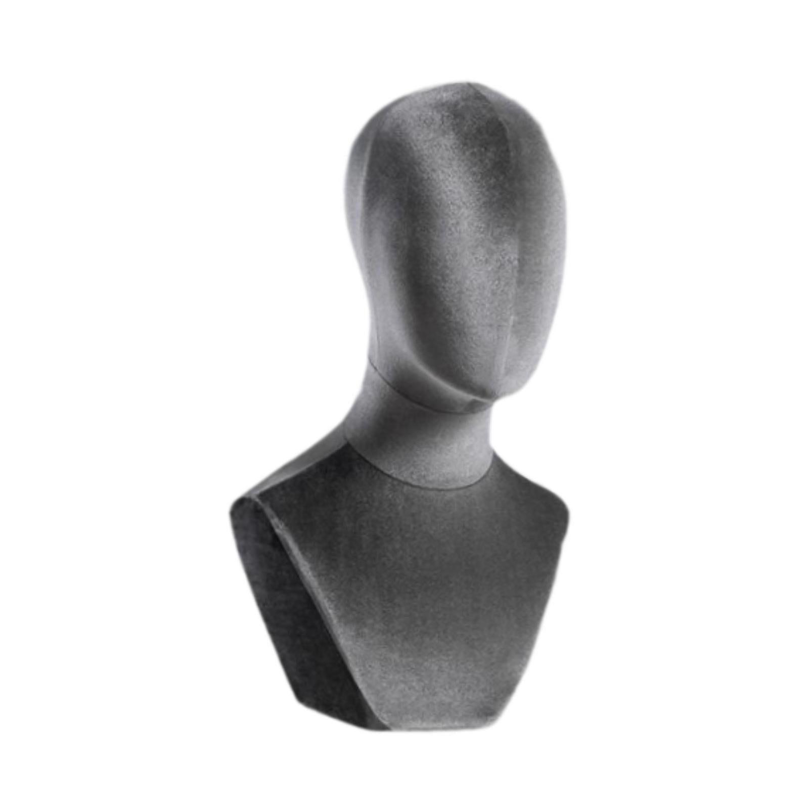 Serenable Bust Mannequin Head Versatile Holder for Headdress Commercial Use Hats Grey