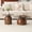 Brown(2 piece), variant on JUFU Nesting Coffee Table Set of 3, Round Glass Coffee Table Set, Modern Living Room Table for Small Space, Wood Grain Base