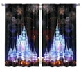 thumbnail image 2 of Cute Cartoon Curtain More Thick And Blockout for Girls Toddlers Bedroom 2 Piece Castle Window Curtain Sets Home Bedroom Decor Decorations, 82 x 63 Inches, 2 of 6