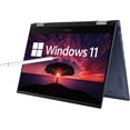 thumbnail image 2 of Asus Vivobook Go 14 2-in-1 Convertible Laptop, 14" HD Touchscreen, Intel Celeron N4500, Windows 11 Home, 4GB RAM, 64GB eMMC, 128GB SSD, NumberPad, Type-C, 1-Year Microsoft 367 Personal, PCM Stylus Pen, 2 of 3