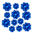 thumbnail image 1 of Surtido de lazos de regalo WRAPAHOLIC, color azul real metálico, 12 unidades, 1 of 7