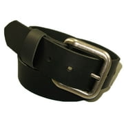 Mens Handmade Genuine Solid Buffalo Leather Belt (1-1/4", Black, 40")