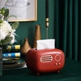thumbnail image 4 of CAJA de Pañuelos, Servilletero de Plástico Modelo de Radio Retro Con Diseño Artínstico, Fácil de, Moderno y pronctico para Sala de Estar, Cocina, Dormitorio, 4 of 8