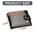 thumbnail image 2 of Monedero informal para hombre, estilo cartera, corto, de piel sintética, con hebilla, 2 of 5