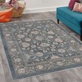 thumbnail image 2 of Floral Decorative Rug, Blossoming Flowers with Petals and Swirling Ivy Branches Leaves Illustration, Quality Carpet for Bedroom Dorm and Living Room, 6 Sizes, Slate Blue, by Ambesonne, 2 of 4