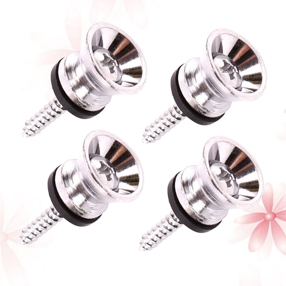 Raindrops 6-Piece Guitar Strap Screw Bolt Set with Acoustic Buttons in for Secure Accessories