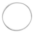 thumbnail image 2 of Auriga 925 Sterling Silver Rhodium Plated 2.25mm Bangle 8 inch for Women, 2 of 5