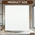 thumbnail image 3 of Dznils Boho Tassel Shower Curtain with Hooks, Farmhouse Thick Cloth Fabric Bathroom Curtain, White, 72" x 72", 3 of 11