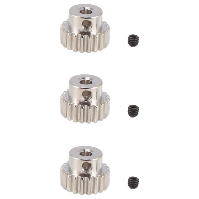 3 Piezas 3.175mm Eje Metal Piñón Motor Engranaje 32DP 48DP 64DP M0.6 M0.8 para 1/10 1/8 RC Car 3650 3660,20t