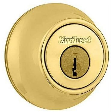 Kwikset 665-S Double Cylinder Deadbolt with SmartKey from the 660 Series, Polished Brass