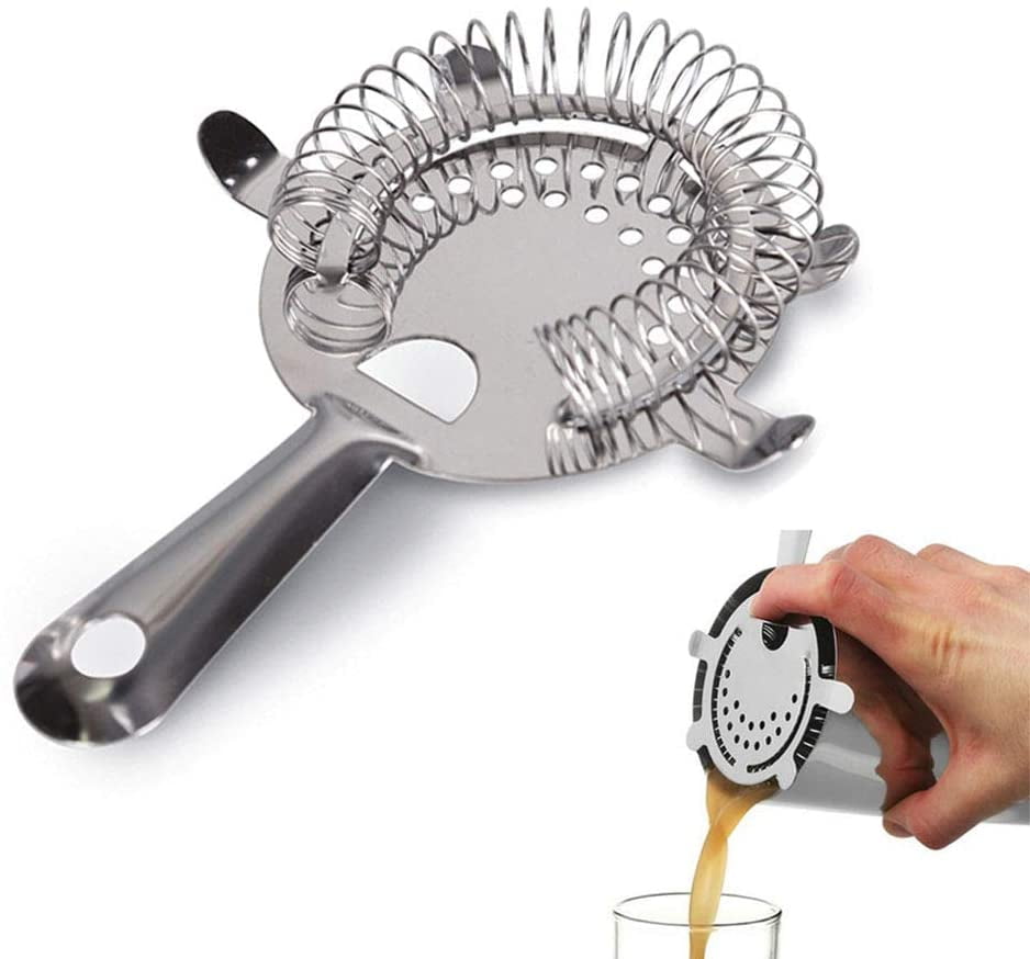 Stainless Steel 4Prong Bar Strainer Bartender Bar Cocktail Shaker
