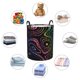 thumbnail image 4 of Balery Rainbow Glitter Cesta de ropa redonda con asas, impermeable, independiente, para ropa, juguetes, dormitorio y familia-Small, 4 of 6