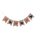 thumbnail image 3 of Halloween Witch Sign Halloween Burlap Banner Home Party Hanging Decoration BLESIY banner de arpillera de halloween, 3 of 8