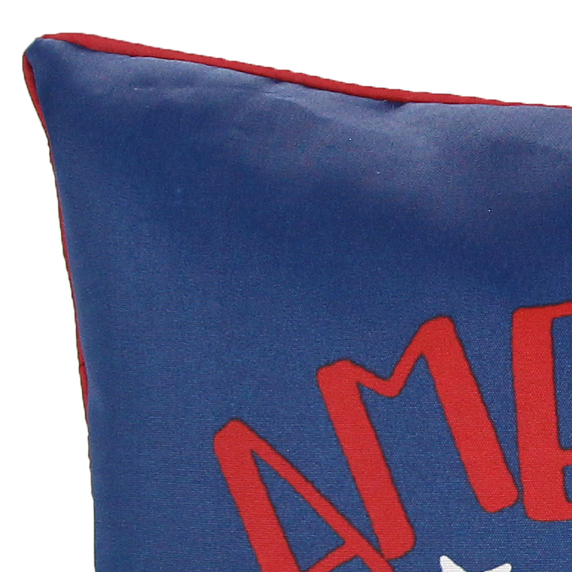 Jordan Manufacturing 18" x 18" Navy America the Beautiful Reversible Outdoor Throw Pillow