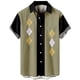 thumbnail image 4 of Designer Spring Summer Men's Casual Cotton Linen Solid Color Short Sleeve Shirts Loose Shirts 2XL, 4 of 5