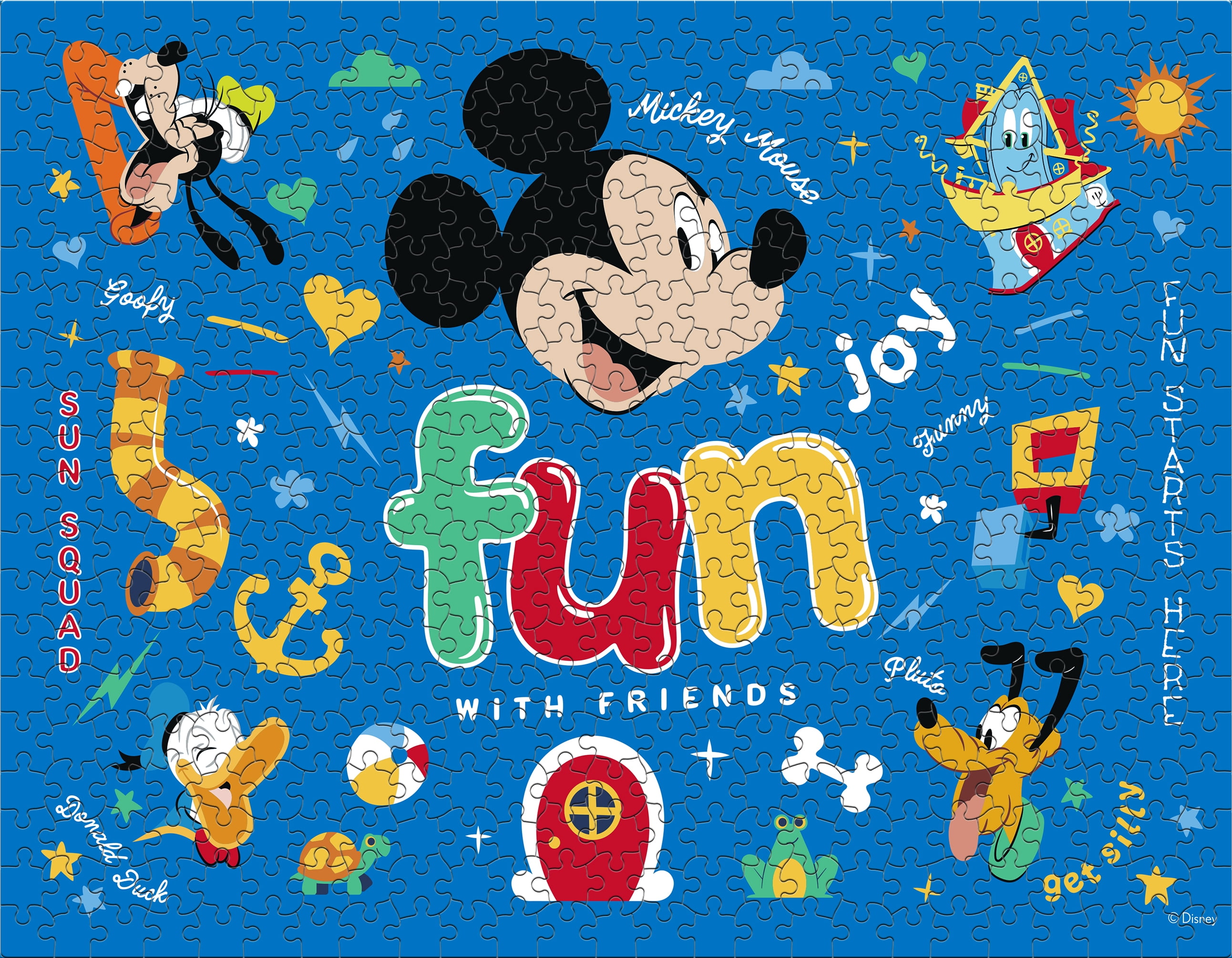 Ceaco Disney Classic Kids 4-in-1 Multipack Interlocking Jigsaw Puzzles for Children Ages 6+