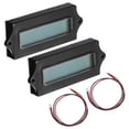 thumbnail image 1 of 2Pcs DC6-63V Battery Meter LCD Digital Display Battery Capacity Voltage Indicator Internal Install (Blue), 1 of 7