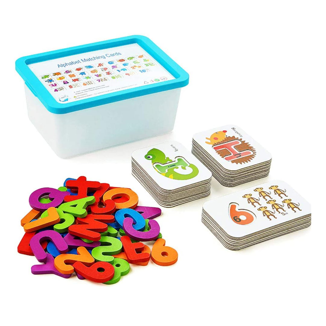 Gift for Toddlers Kids Boys and Girls Age 3+ ABC Wooden Letters Numbers Counting Sticks Jigsaw Puzzle Pegboard Game Preschool Montessori Educational Toys KIDWILL Alphabets Numbers Flash Cards 