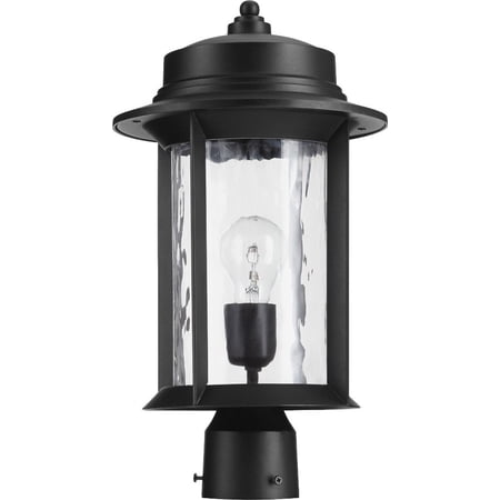 Pemberton End 1 Light Outdoor Post Lantern in Style 9.5 inches Wide By 17 inches High-Noir Finish Bailey Street Home 183-Bel-3400522