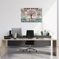 thumbnail image 5 of HFDF spirational Wall Art for Office - Team Rules Motivation Positive Quotes Colorful Tree Signs Patg Prts Artwork for Home 20x16inch Framed, 5 of 6