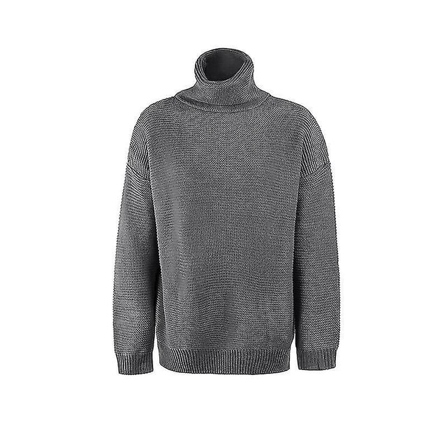Pull Col Roulé Femme Manches Longues Ample Tricoté Tops Hiver Décontracté Pull Ample