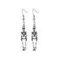 thumbnail image 1 of Pendientes para mujer, regalos para mujer, pendientes de Halloween, pendientes de calavera y araña, pendientes desgastados, pendientes, 1 of 2