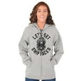 thumbnail image 3 of Funny Get Ship Faced Drinking Pun Unisex Fleece Graphic Zip Up Hoodie Brisco Brands 3X, 3 of 5