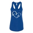 thumbnail image 2 of Wild Bobby Heart Made Of Faith Inspirational/Christian Women Racerback Tank Top, Royal, Large, 2 of 5