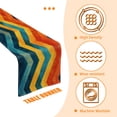 thumbnail image 3 of BaHomeck Table Runner 13*72 In,Set Of 1 Abstract Chevron Pattern With Orange High Density Cotton Linens Machine Washable Table Runner For Kitchen Dining Table Coffee Table Decor, 3 of 4