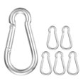 thumbnail image 1 of Uxcell 6-Pack Ganchos de Resorte, Ganchos de Enlace Rápido de Acero Inoxidable M10 de 3.96 Pulgadas para Clip de Llaveros, 1 of 1