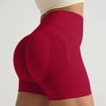 thumbnail image 2 of felwors Women Seamless High Waisted Booty Lifting Shorts Buttery Soft Tummy Control Yoga Pilates Gym Workout Athletic Biker Shorts Wine for Size L, 2 of 9