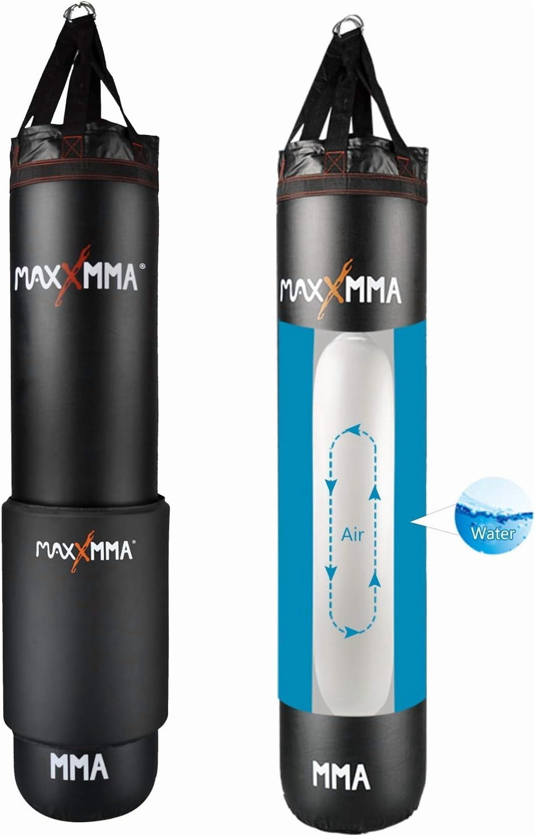 MaxxMMA 5 ft Water/Air Heavy Bag Kit, Adjustable Weight 70~140 lbs.