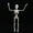 45-white, variant on Posable Halloween Skeleton Decor with Movable Joints for Spooky Houses, Life Size Graveyard Indoor Outdoor Party