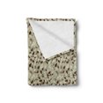 thumbnail image 2 of Flower Soft Flannel Fleece Blanket, Floral Buds Design with Leaves Swirls Abstract in Tones Modern Art Print Image, Cozy Plush for Indoor and Outdoor Use, 60" x 80", Brown and Khaki, by Ambesonne, 2 of 5