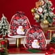 thumbnail image 5 of Decoraciones navideñas, adornos navideños, bolsas de tela con cordón de algodón a cuadros rojos, reutilizables, para galletas, dulces y golosinas. Ideales para regalos navideños, envoltorios y obsequi, 5 of 6