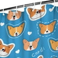 thumbnail image 3 of Cartoon Corgi Shower Curtain 36"x72" ,Bathroom Decorative Shower Curtains Set with 12 Hooks,Modern Waterproof Washable Shower Curtain, 3 of 6