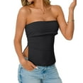 thumbnail image 3 of Going Out Tube Tops for Women 2025 Trendy Summer Off Shoulder Backless Cute Shirts Vacation Black XS, 3 of 8