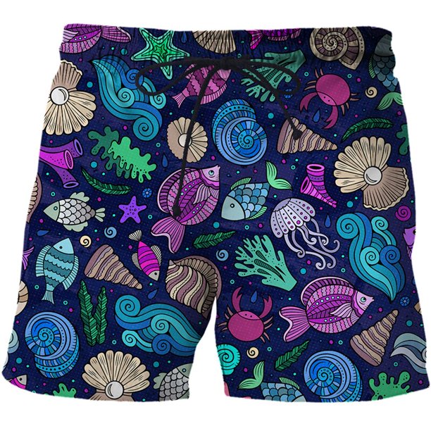 Pantalones cortos de playa con estampado de patrón abstracto para hombre, Bermudas de secado rápido, bañadores de Surf, divertidos, Verano Fivean unisex