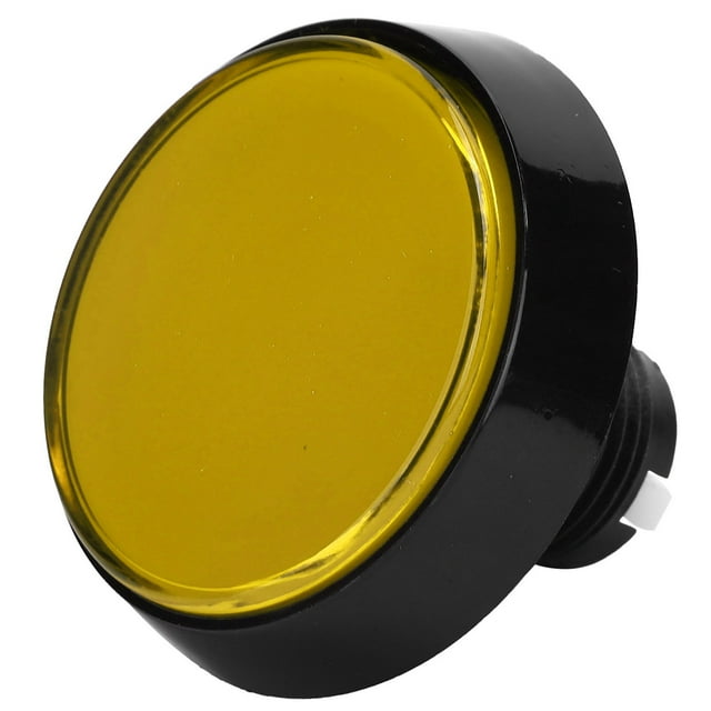 LED Bouton Poussoir, Rond Bouton Poussoir Tournant Support Haute Sensibilité Bouton Poussoir Durable avec Lumière LED pour le Remplacement de la Console de Jeu Rouge, Jaune, Bleu, Blanc, Vert