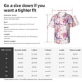 thumbnail image 5 of Gaeub Lilies Flowers Print Men's Hawaiian Shirt,Button Down Short Sleeves Shirts,Tropical Beach Casual Button Down Shirts,Large, 5 of 7