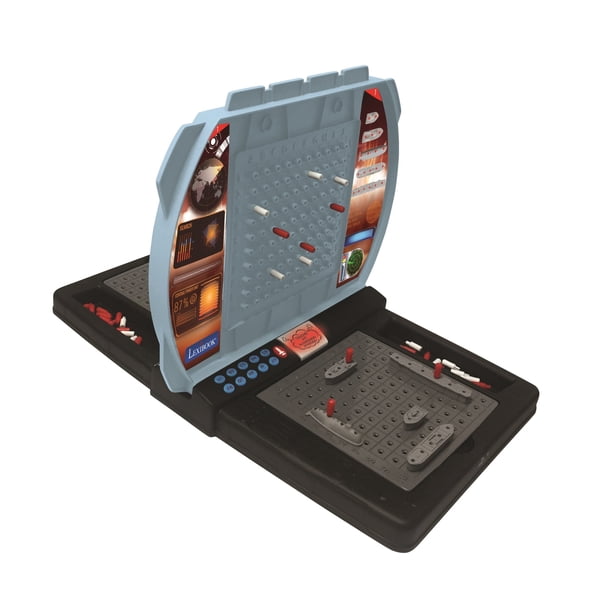 Lexibook Talking Sea Battle Fr Ing Esp Port Juego de Mesa Electrónico para 12 Jugadores Interactivo Efectos de Luz y Sonido Estrategia Funciona con Pilas Grisnegro GT2800US