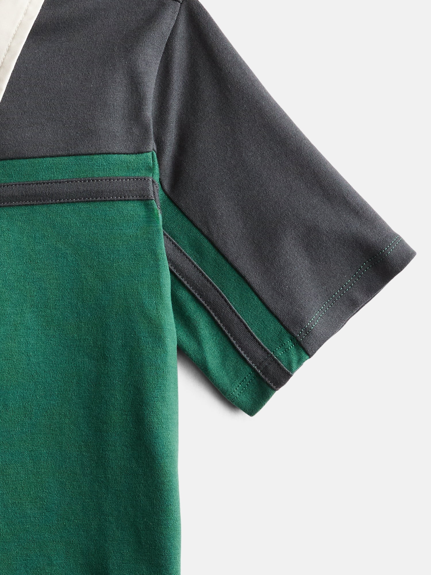 Wonder Nation Boys Colorblock Rugby Polo Shirt with Short Sleeves Size XS-XXL