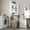 White-Glass Door, variant on Fil-fresh Over The Toilet Storage Cabinet, Bathroom Organizers and Storage with Barn Doors, Thicken Metal Stand & MDF Wood Above Toilet Storage Cabinet, Freestanding Space Saver, White