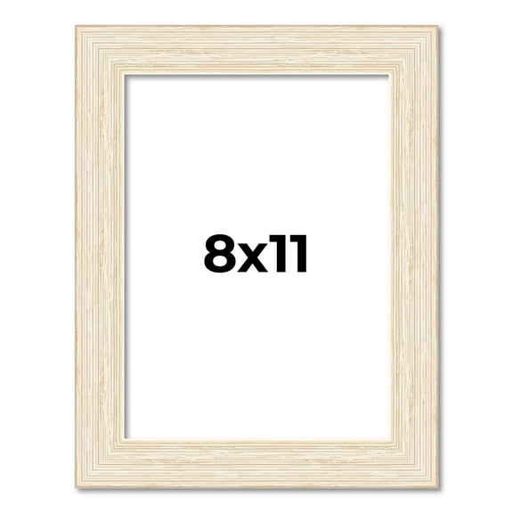 8x11 Frame White Real Wood Picture Frame Width 1.5 inches | Interior Frame Depth 0.5 inches | Barn