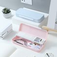 thumbnail image 6 of Pencil Box, 1 Pack Hard Pencil Case with Snap-Tight Lid, Stackable Plastic Crayon Box for Marker, Large Capacity Office Supply Storage Organizer(White), 6 of 7
